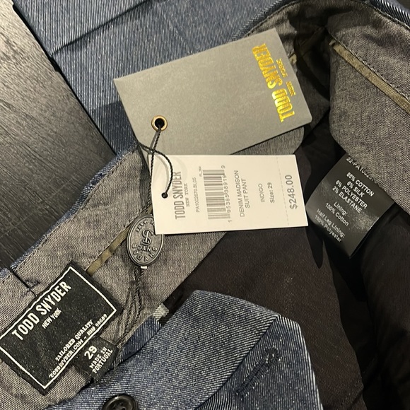 Todd Snyder Italian denim Madison suit pant in indigo - Picture 5 of 5